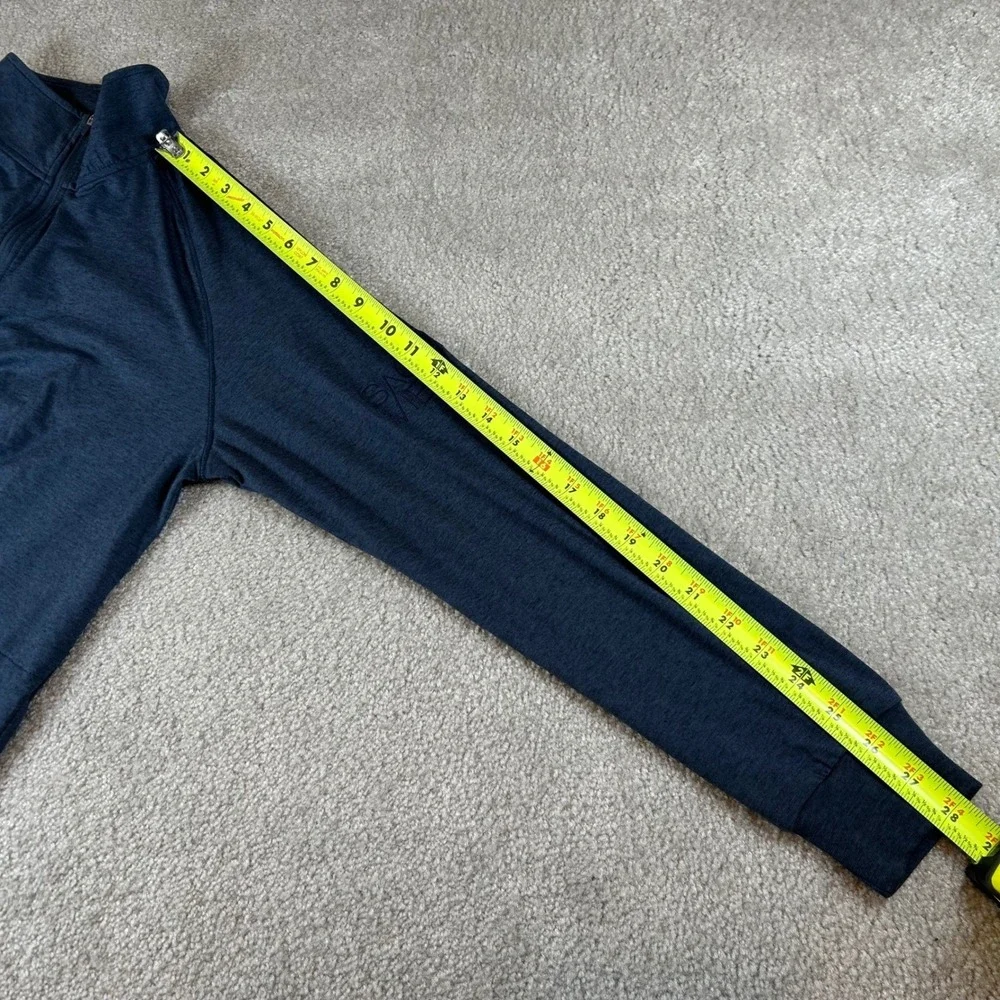 TravisMathew Men's Quarter Zip Pullover Navy Blue Heather‎ Sage View Logo Size M